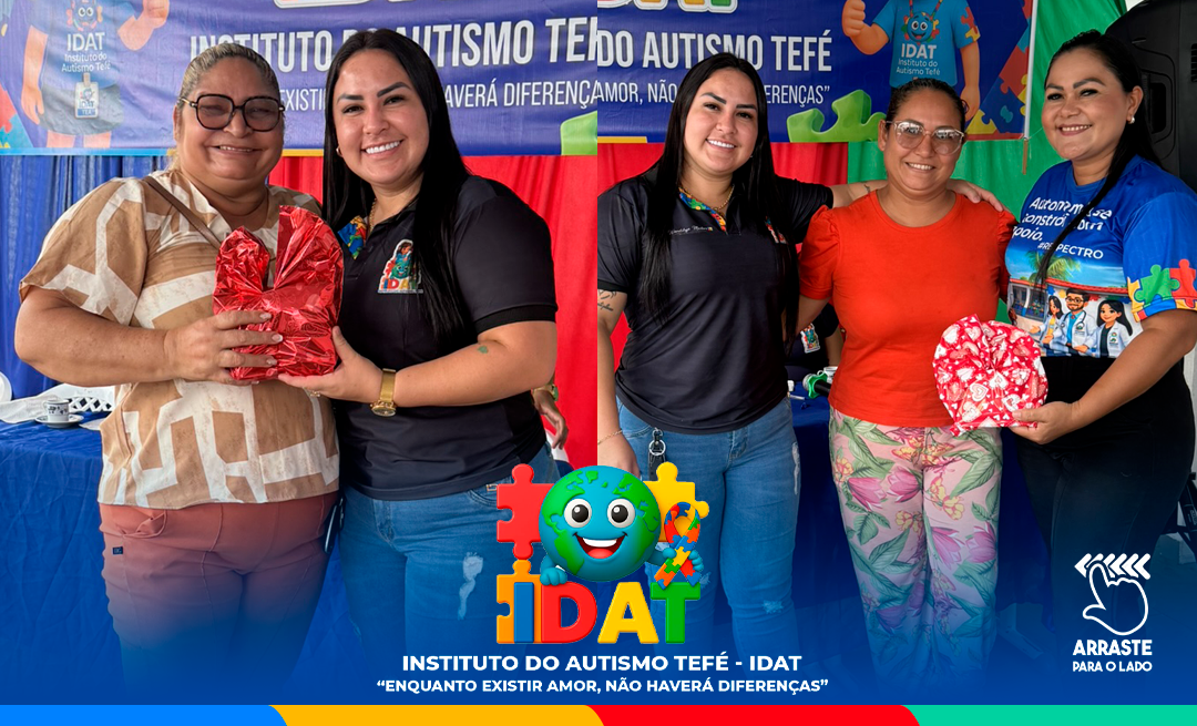 Entrega de brindes durante ação social do IDAT